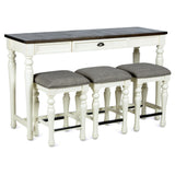 Joanna Ivory/Mocha 4-Piece Sofa Bar Set from Steve Silver - Luna Furniture