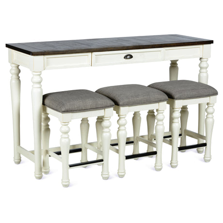 Joanna Ivory/Mocha 4-Piece Sofa Bar Set from Steve Silver - Luna Furniture