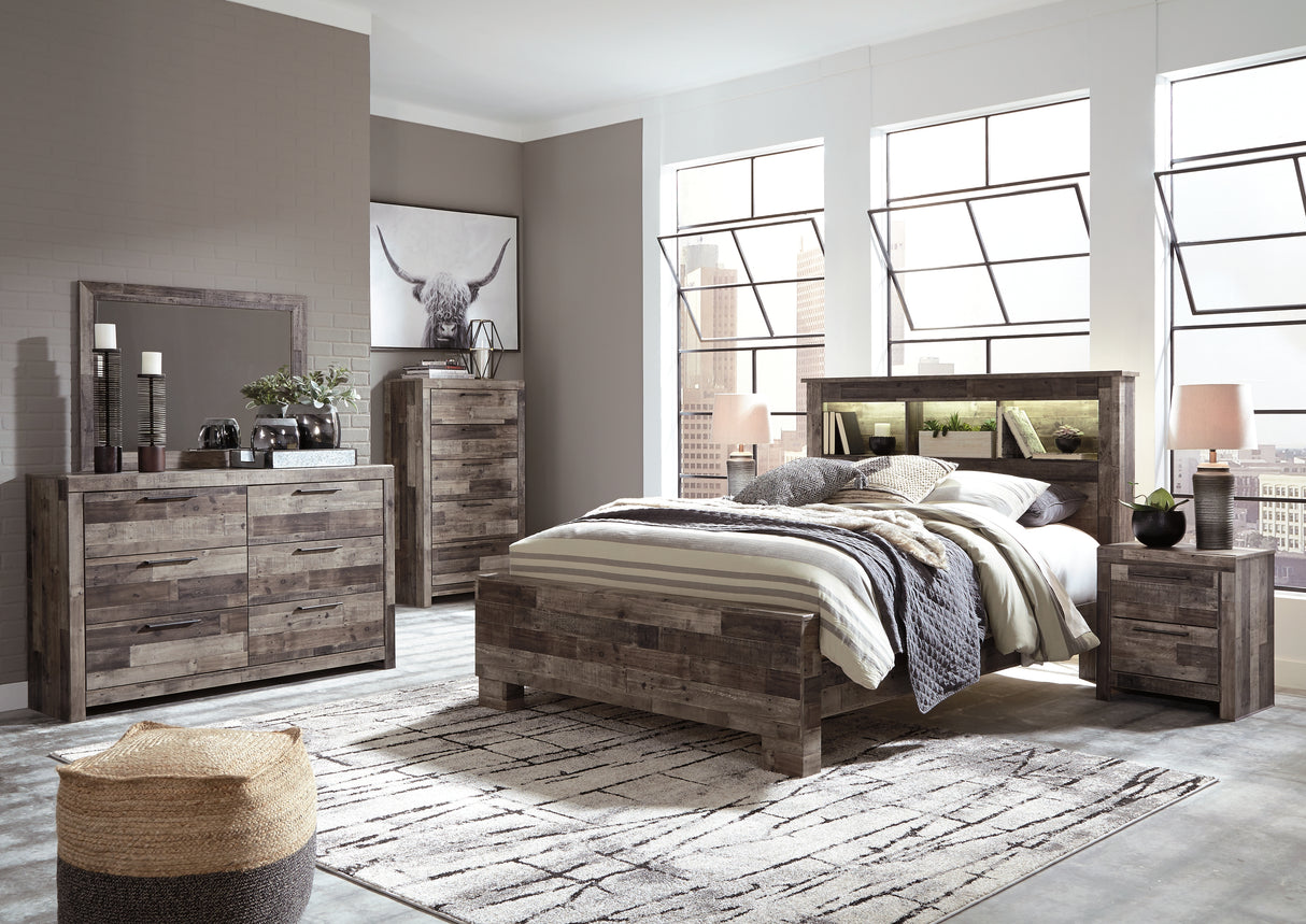 Derekson Full Panel Bed with Dresser in Multi Gray from Ashley - Luna Furniture