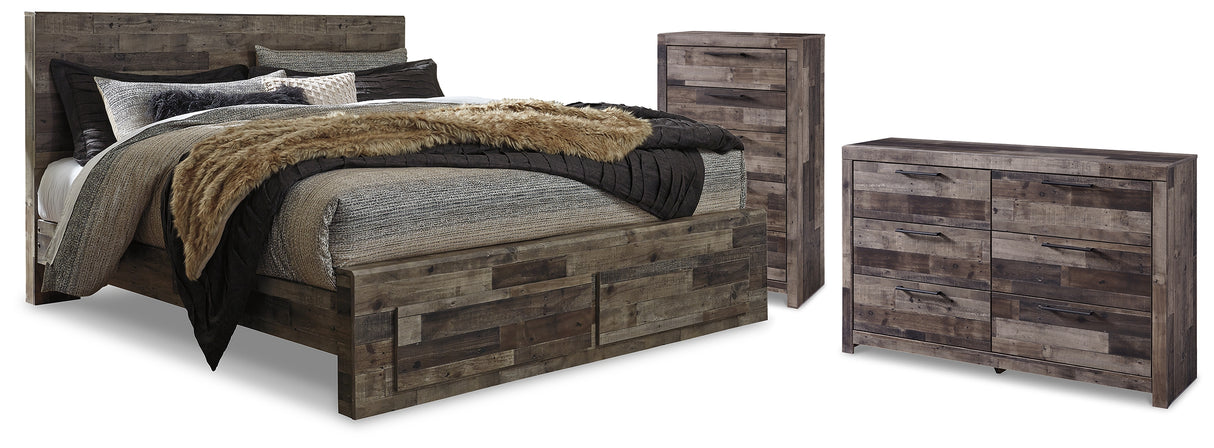 Derekson King Storage Bed, Dresser and Chest from Ashley - Luna Furniture