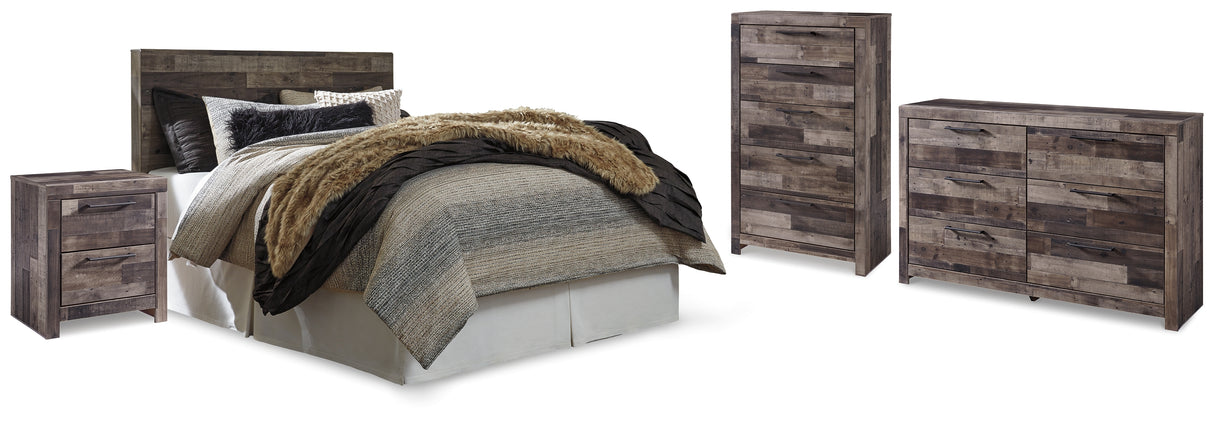 Derekson Multi Gray Queen Panel Headboard, Dresser, Chest and Nightstand from Ashley - Luna Furniture