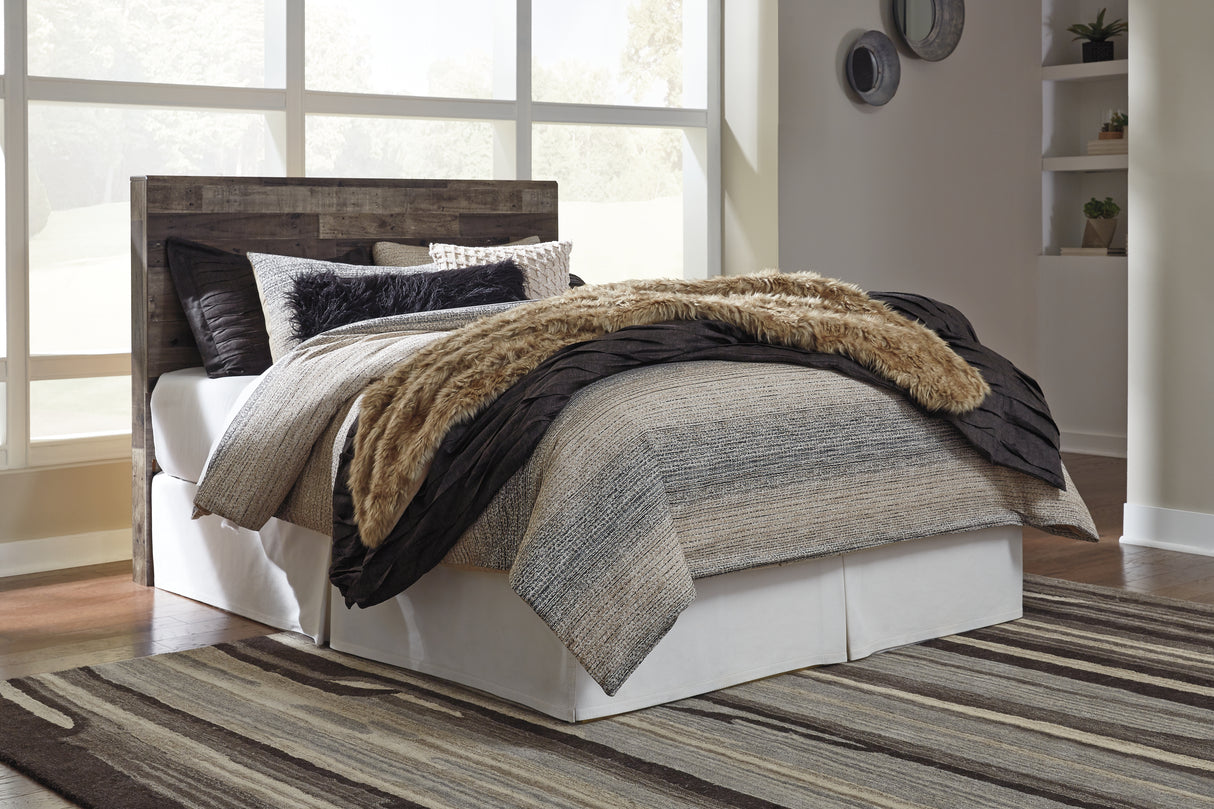 Derekson Multi Gray Queen Panel Headboard, Dresser, Mirror and Nightstand from Ashley - Luna Furniture