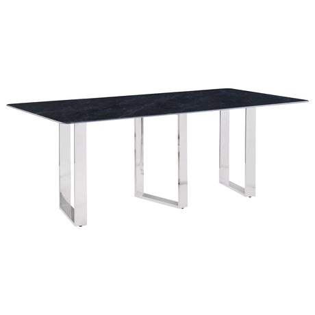 Desden Gray Rectangular Sintered Stone Dining Table from Coaster - Luna Furniture
