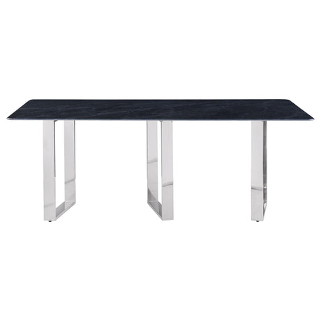 Desden Gray Rectangular Sintered Stone Dining Table from Coaster - Luna Furniture