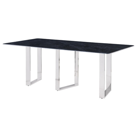 Desden Gray Rectangular Sintered Stone Dining Table from Coaster - Luna Furniture