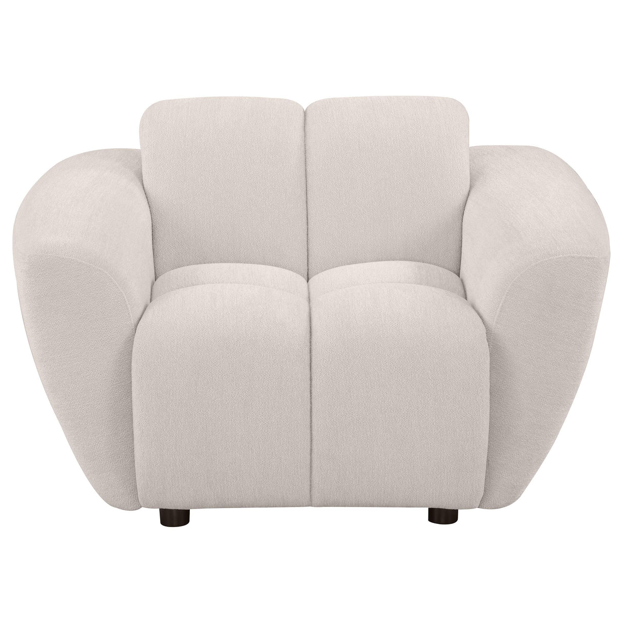 Destino Greige Chenille Upholstered Splayed Arm Accent Chair from Coaster - Luna Furniture