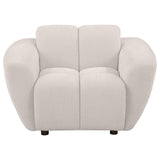 Destino Greige Chenille Upholstered Splayed Arm Accent Chair from Coaster - Luna Furniture