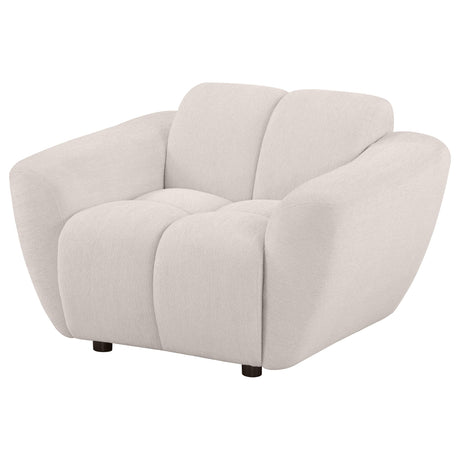 Destino Greige Chenille Upholstered Splayed Arm Accent Chair from Coaster - Luna Furniture