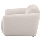 Destino Greige Chenille Upholstered Splayed Arm Accent Chair from Coaster - Luna Furniture