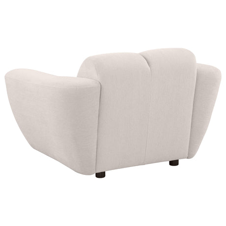 Destino Greige Chenille Upholstered Splayed Arm Accent Chair from Coaster - Luna Furniture