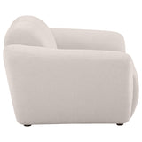 Destino Greige Chenille Upholstered Splayed Arm Accent Chair from Coaster - Luna Furniture