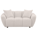 Destino Greige Chenille Upholstered Splayed Arm Loveseat from Coaster - Luna Furniture