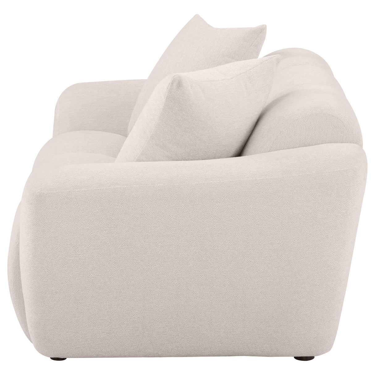 Destino Greige Chenille Upholstered Splayed Arm Loveseat from Coaster - Luna Furniture