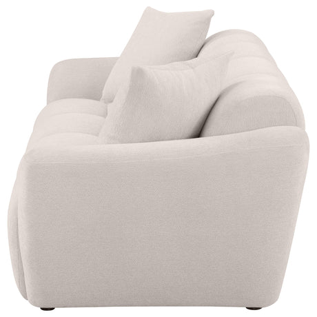 Destino Greige Chenille Upholstered Splayed Arm Sofa from Coaster - Luna Furniture