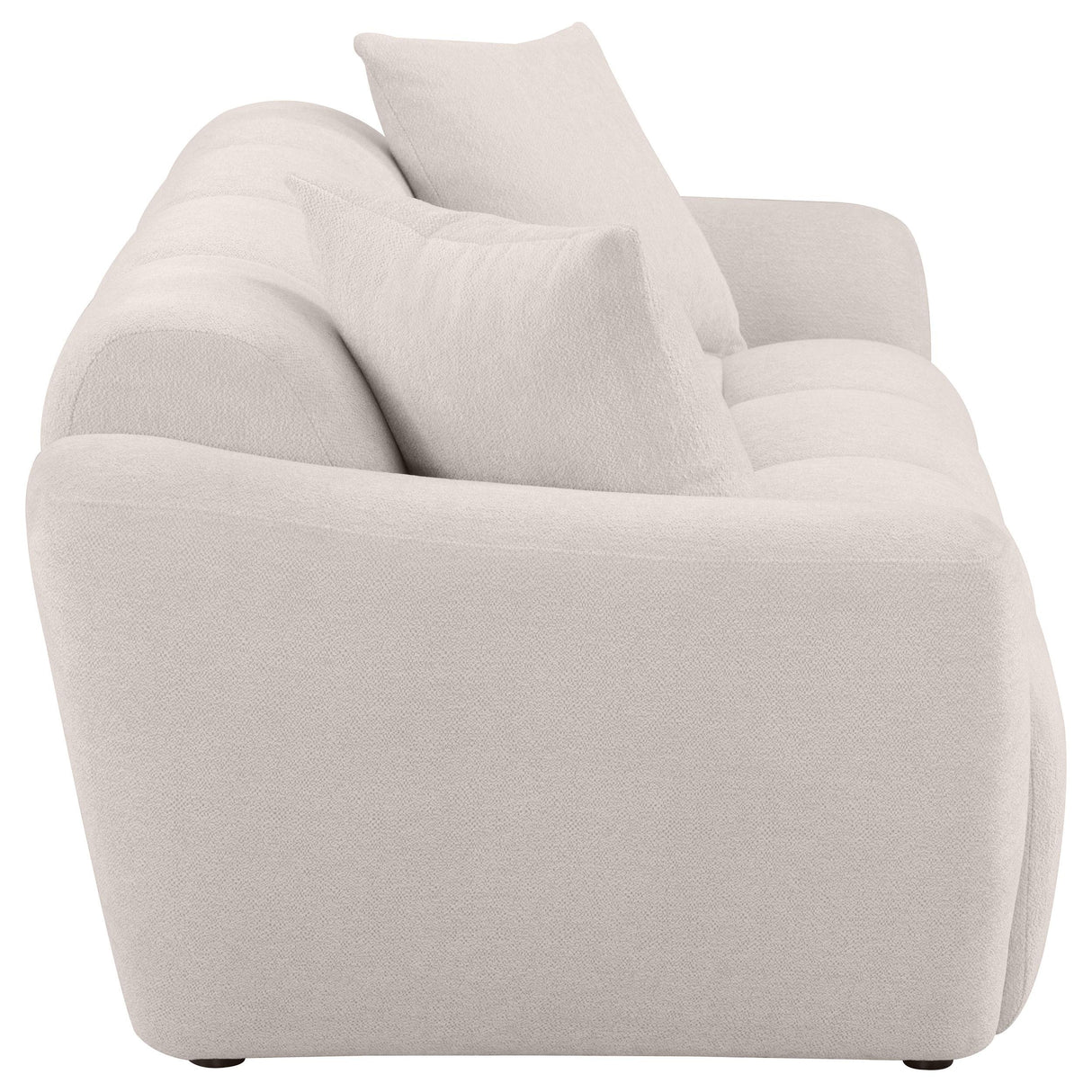 Destino Greige Chenille Upholstered Splayed Arm Sofa from Coaster - Luna Furniture