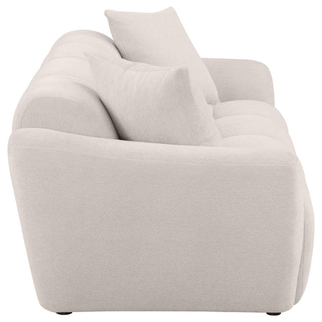 Destino Greige Chenille Upholstered Splayed Arm Sofa from Coaster - Luna Furniture