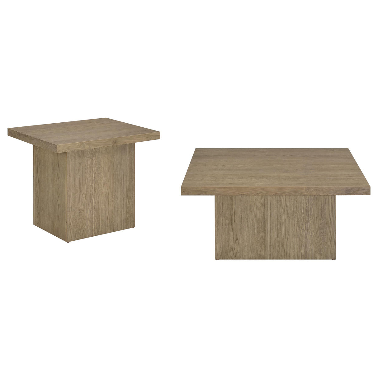Devar Latte 2-Piece Square Cocktail Coffee End Table Set from Coaster - Luna Furniture