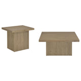 Devar Latte 2-Piece Square Cocktail Coffee End Table Set from Coaster - Luna Furniture