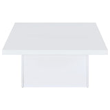 Devar White High Gloss 2-Piece Square Coffee End Table Set from Coaster - Luna Furniture