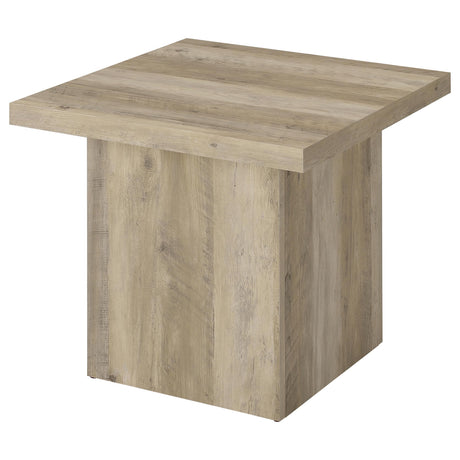 Devar Distressed Pine 3-Piece Square Coffee End Table Set from Coaster - Luna Furniture