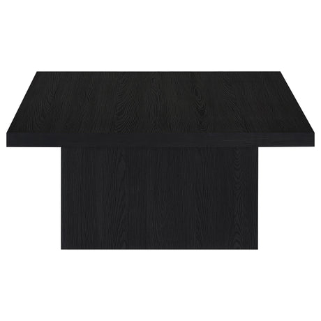 Devar Black Square Engineered Wood Cocktail Coffee Table from Coaster - Luna Furniture