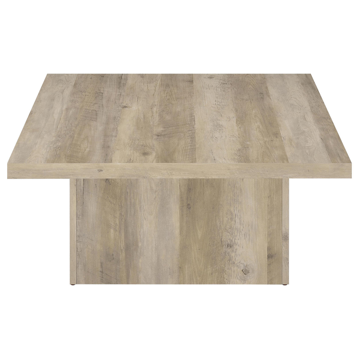 Devar Distressed Pine Square Engineered Wood Coffee Table from Coaster - Luna Furniture
