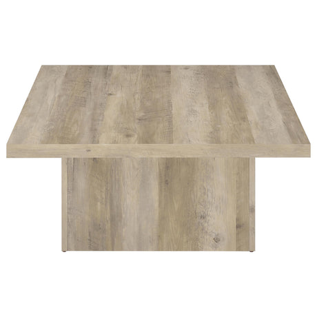 Devar Distressed Pine Square Engineered Wood Coffee Table from Coaster - Luna Furniture
