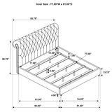 Devon Wine Red and Dark Oak 4-Piece Eastern King Bedroom Set from Coaster - Luna Furniture