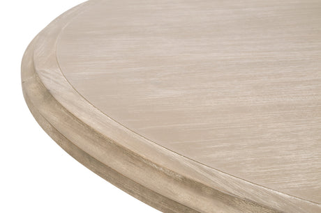 Devon 54" Round Extension Dining Table in Natural Gray Acacia from Essentials For Living - Luna Furniture