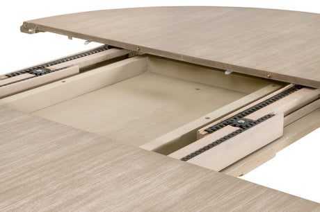 Devon 54" Round Extension Dining Table in Natural Gray Acacia from Essentials For Living - Luna Furniture