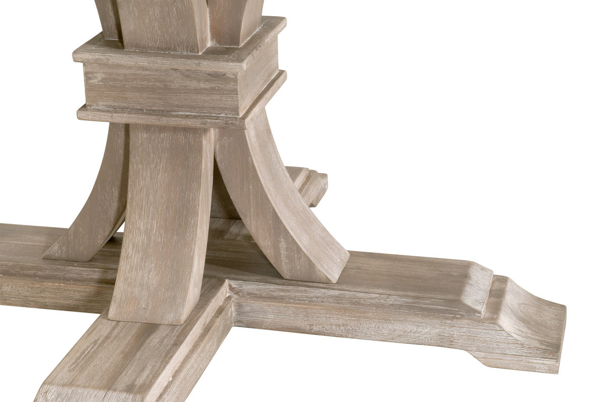 Devon 54" Round Extension Dining Table in Natural Gray Acacia from Essentials For Living - Luna Furniture