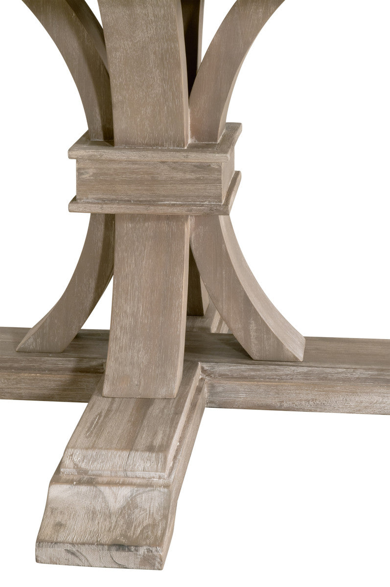 Devon 54" Round Extension Dining Table in Natural Gray Acacia from Essentials For Living - Luna Furniture