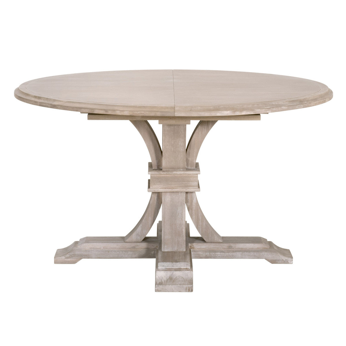 Devon 54" Round Extension Dining Table in Natural Gray Acacia from Essentials For Living - Luna Furniture