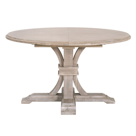 Devon 54" Round Extension Dining Table in Natural Gray Acacia from Essentials For Living - Luna Furniture