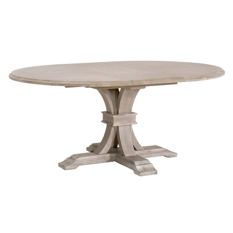 Devon 54" Round Extension Dining Table in Natural Gray Acacia from Essentials For Living - Luna Furniture
