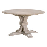 Devon 54" Round Extension Dining Table in Natural Gray Acacia from Essentials For Living - Luna Furniture