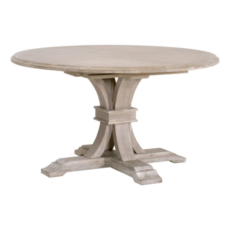 Devon 54" Round Extension Dining Table in Natural Gray Acacia from Essentials For Living - Luna Furniture