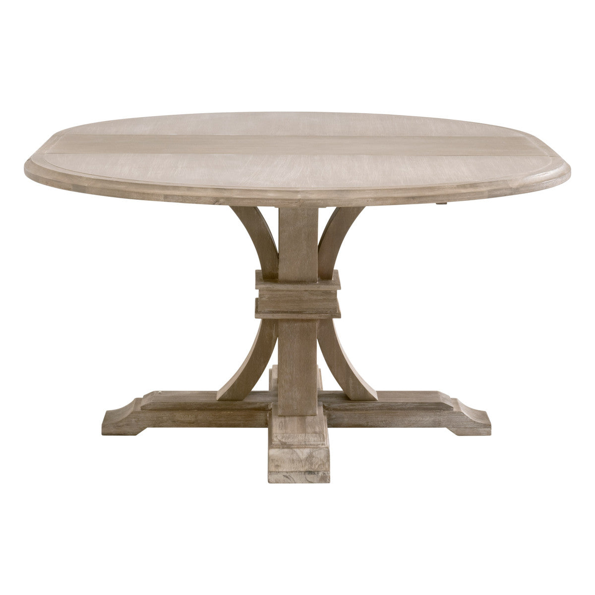 Devon 54" Round Extension Dining Table in Natural Gray Acacia from Essentials For Living - Luna Furniture