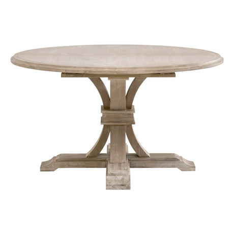 Devon 54" Round Extension Dining Table in Natural Gray Acacia from Essentials For Living - Luna Furniture