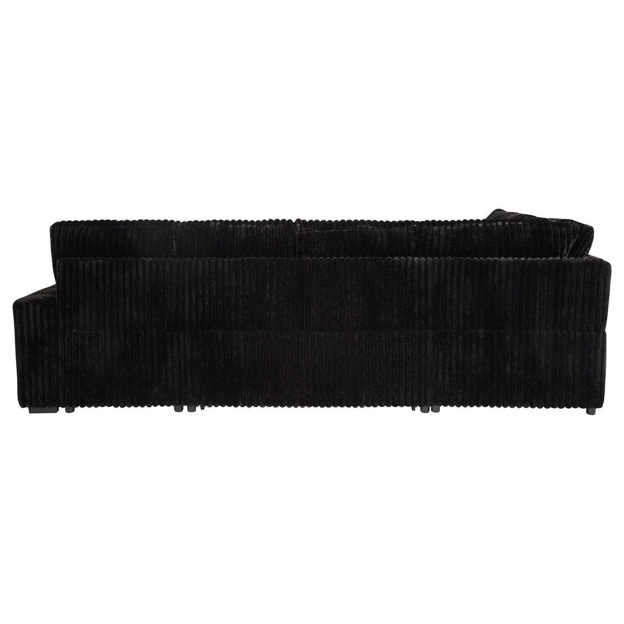 Devonshire Black Sleeper Sectional Sofa with Storage Chaise from Coaster - Luna Furniture