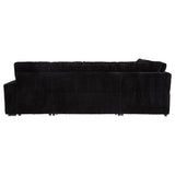 Devonshire Black Sleeper Sectional Sofa with Storage Chaise from Coaster - Luna Furniture