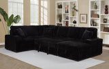 Devonshire Black Sleeper Sectional Sofa with Storage Chaise from Coaster - Luna Furniture