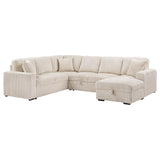 Devonshire Camel Sleeper Sectional Sofa Storage Chaise from Coaster - Luna Furniture