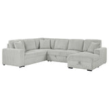 Devonshire Gray Sleeper Sectional Sofa Storage Chaise from Coaster - Luna Furniture