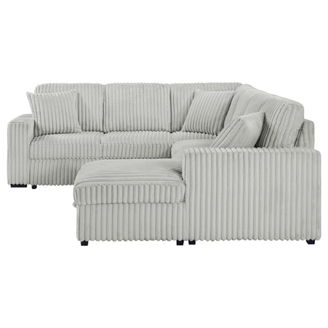 Devonshire Gray Sleeper Sectional Sofa Storage Chaise from Coaster - Luna Furniture