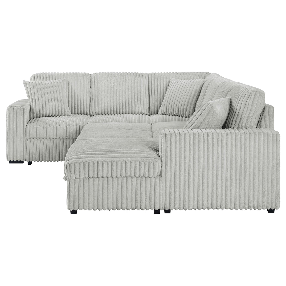 Devonshire Gray Sleeper Sectional Sofa Storage Chaise from Coaster - Luna Furniture