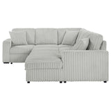 Devonshire Gray Sleeper Sectional Sofa Storage Chaise from Coaster - Luna Furniture