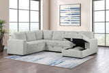 Devonshire Gray Sleeper Sectional Sofa Storage Chaise from Coaster - Luna Furniture