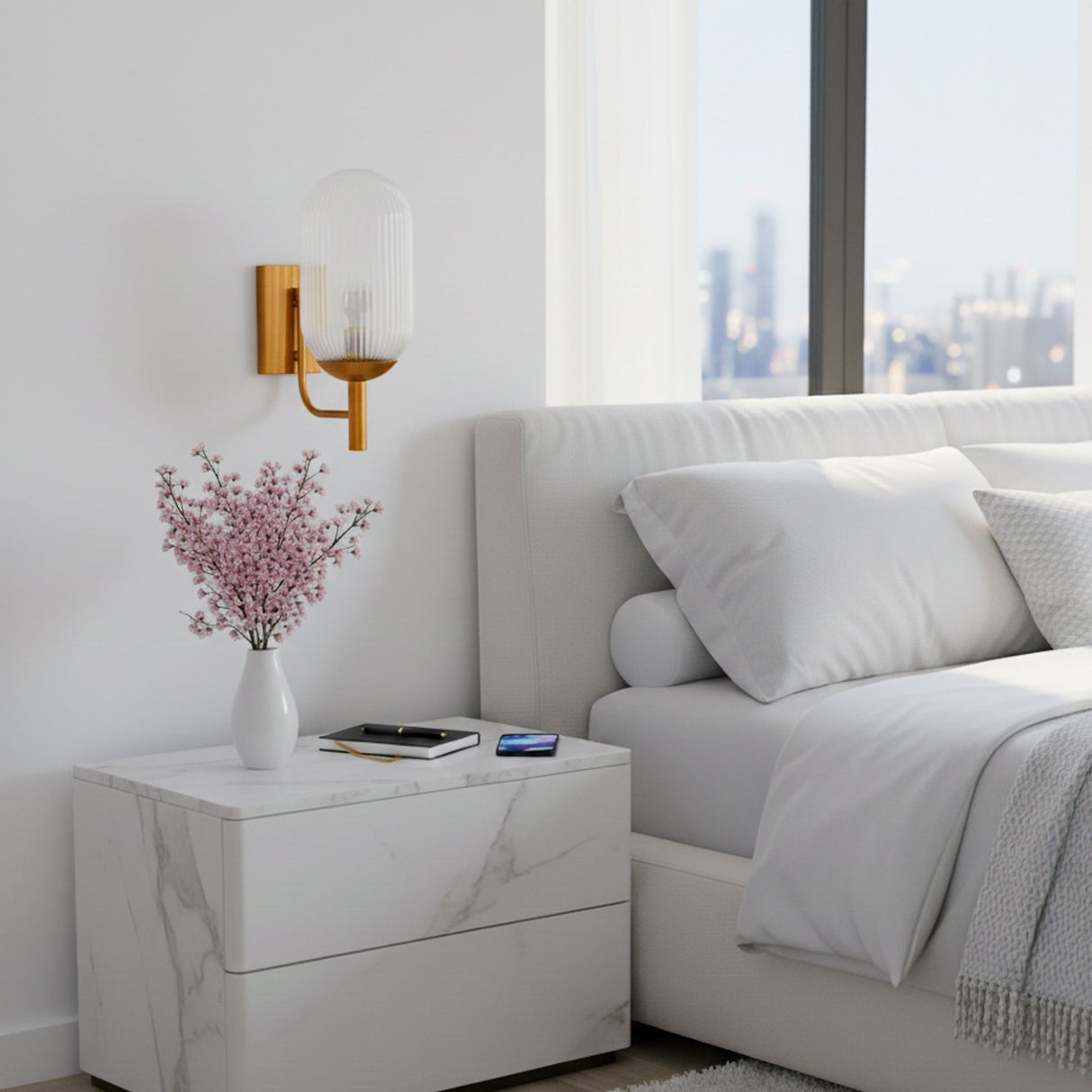 Dewdrop Wall Lamp - Bronze and Clear from Ashcroft Furniture - Luna Furniture