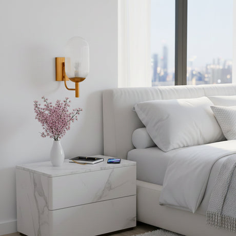 Dewdrop Wall Lamp - Bronze and Clear from Ashcroft Furniture - Luna Furniture